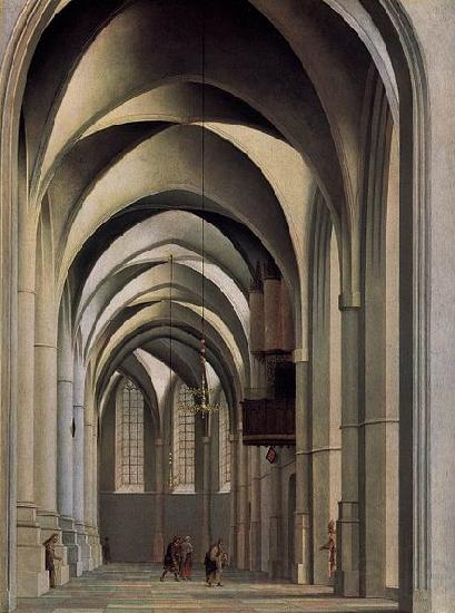 Pieter Jansz Saenredam View of the ambulatory of the Grote or St. Bavokerk in Haarlem Norge oil painting art